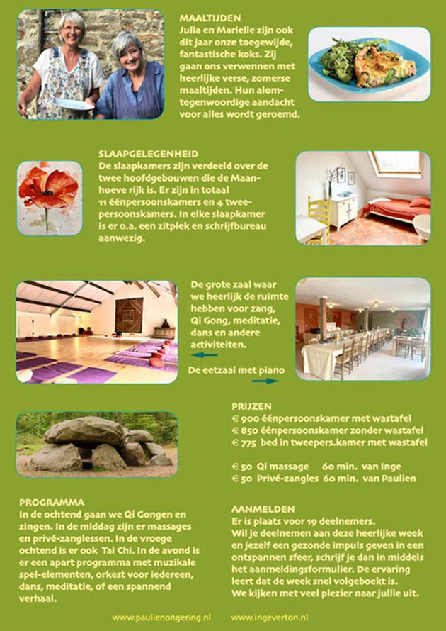 Zomerretraite 2025 Zang Qi Gong